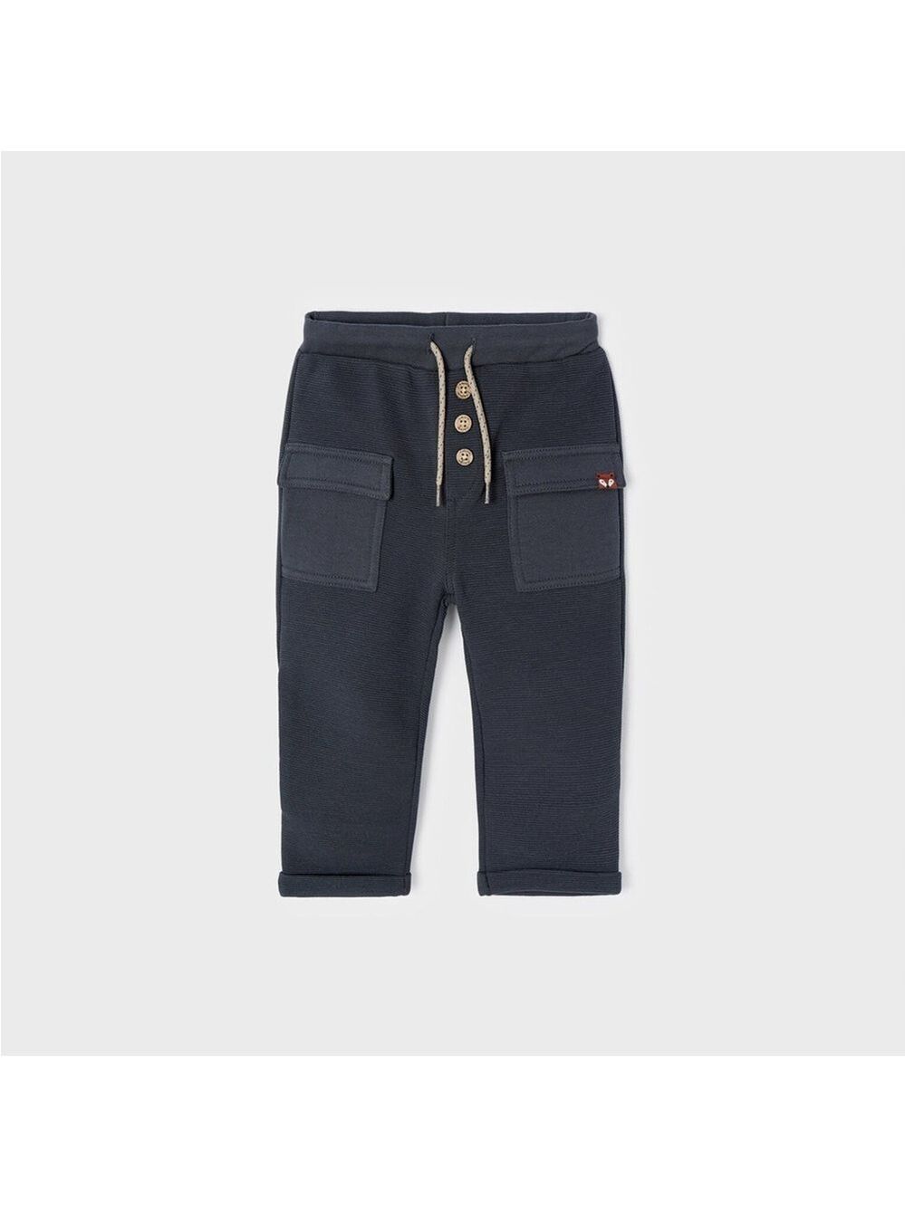 Mayoral Navy Kids Sweatpants with Button Accents